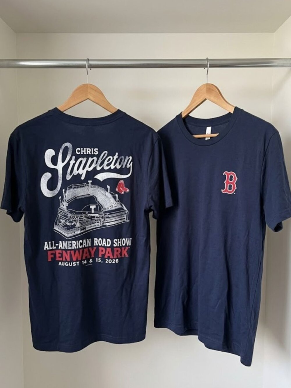 Chris Stapleton 2026 Tour Boston Fenway Park T-Shirt Reprint